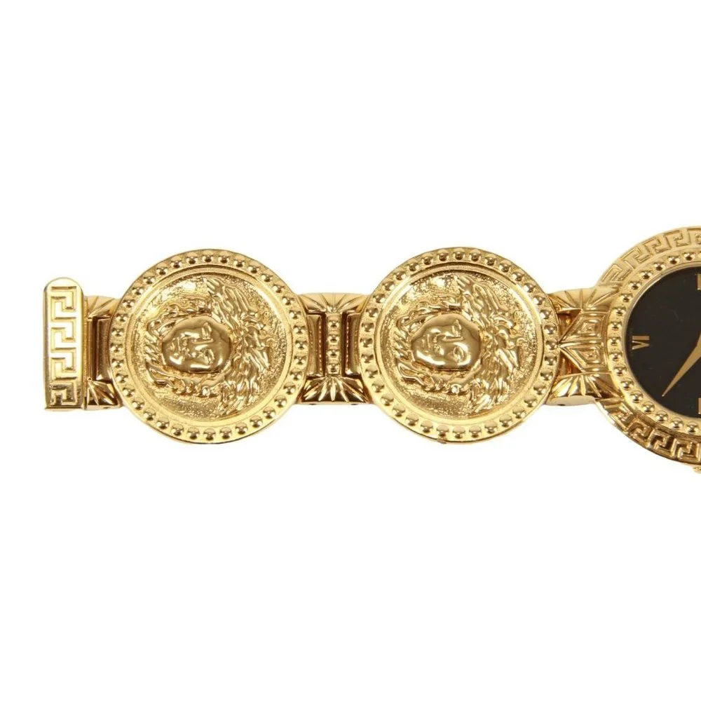 Authentic Gianni Versace Signature Medusa Head Gold Plated Vintage Coin Watch - Picture 8 of 12